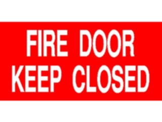 Sticker Custom Preview Image #117423 Signs Fire Signs Keep Door Closed