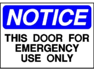 Sticker Custom Preview Image #117722 Signs Information Signs Emergency Door