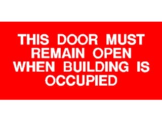 Sticker Custom Preview Image #117754 Signs Information Signs Keep Door Open