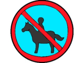 Sticker Custom Preview Image #117784 Signs Information Signs No Horseback Riding
