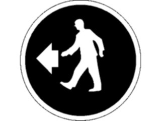 Sticker Custom Preview Image #117841 Signs Information Signs Walkto Left