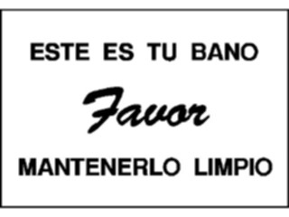 Sticker Custom Preview Image #117846 Signs Information Signs Washroom Spanish