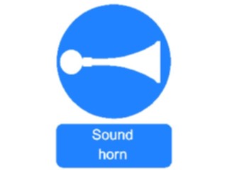 Sticker Custom Preview Image #117978 Signs Safety Signs Sound Horn