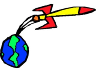 Sticker Custom Preview Image #118317 Space Rocket Cartoon14