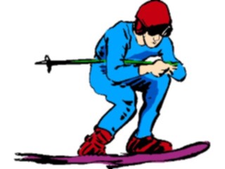 Sticker Custom Preview Image #119225 Sports Brush Stroke Skier1