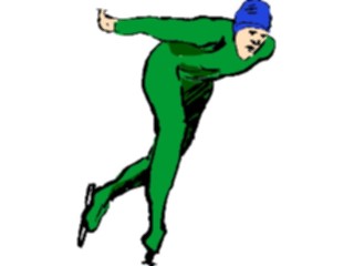 Sticker Custom Preview Image #119230 Sports Brush Stroke Speed Skating1