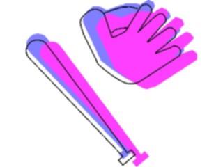 Sticker Custom Preview Image #119327 Sports Cartoons Baseball Bat Glove