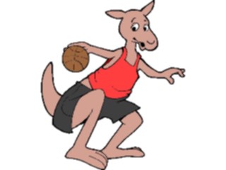Sticker Custom Preview Image #119545 Sports Cartoons Basketball Kangaroo1