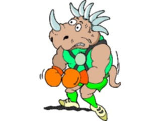 Sticker Custom Preview Image #119797 Sports Cartoons Boxer Dinosaur