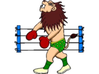 Sticker Custom Preview Image #119806 Sports Cartoons Boxer Lion