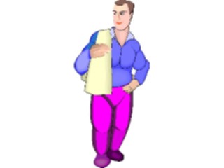 Sticker Custom Preview Image #119862 Sports Cartoons Coachwith Towel