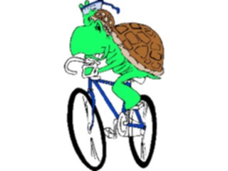 Sticker Custom Preview Image #119929 Sports Cartoons Cyclist Turtle