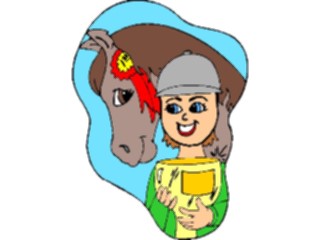 Sticker Custom Preview Image #119960 Sports Cartoons Equestrian Winner