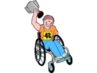 Sticker Custom Preview Image #120627 Sports Cartoons Racing Wheelchair5