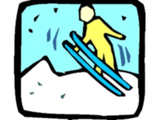 Sticker Custom Preview Image #120687 Sports Cartoons Ski Jump2
