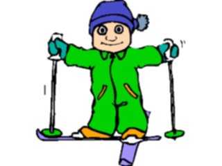 Sticker Custom Preview Image #120780 Sports Cartoons Skier Child