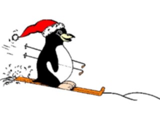 Sticker Custom Preview Image #120794 Sports Cartoons Skier Penguin3