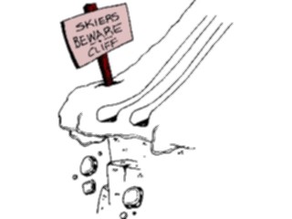 Sticker Custom Preview Image #120805 Sports Cartoons Skiing Caution Sign3