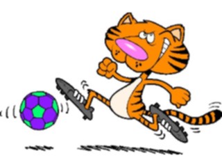 Sticker Custom Preview Image #120938 Sports Cartoons Soccer Tiger