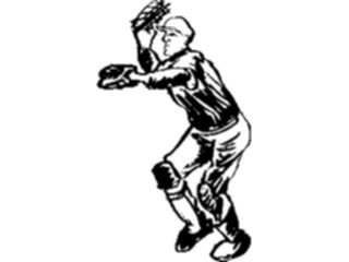 Sticker Custom Preview Image #121920 Sports Line Art Baseball Player03