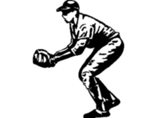 Sticker Custom Preview Image #121925 Sports Line Art Baseball Player08
