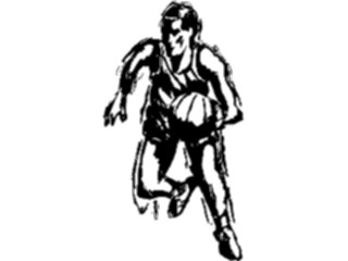 Sticker Custom Preview Image #121940 Sports Line Art Basketball Player09