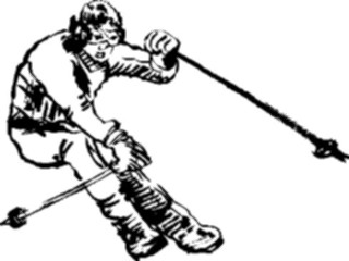 Sticker Custom Preview Image #122069 Sports Line Art Skier6