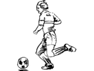 Sticker Custom Preview Image #122094 Sports Line Art Soccer Player01