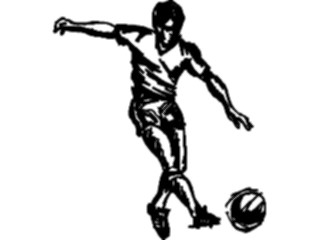 Sticker Custom Preview Image #122102 Sports Line Art Soccer Player09