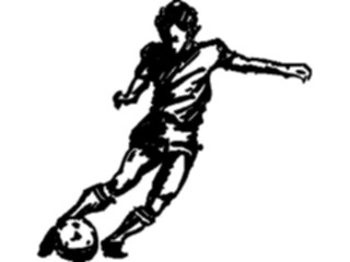 Sticker Custom Preview Image #122103 Sports Line Art Soccer Player10
