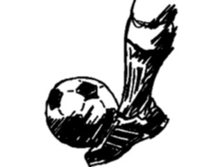 Sticker Custom Preview Image #122105 Sports Line Art Soccer Player12