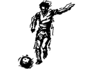 Sticker Custom Preview Image #122115 Sports Line Art Soccer Player22