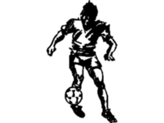 Sticker Custom Preview Image #122116 Sports Line Art Soccer Player23