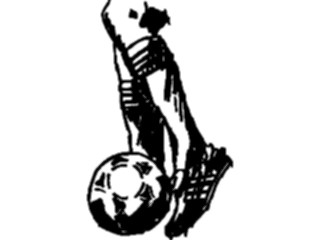 Sticker Custom Preview Image #122117 Sports Line Art Soccer Player24