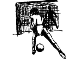 Sticker Custom Preview Image #122119 Sports Line Art Soccer Player26