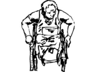 Sticker Custom Preview Image #122189 Sports Line Art T F Wheelchair Racer