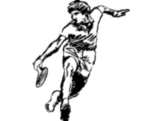Sticker Custom Preview Image #122192 Sports Line Art Tennis03
