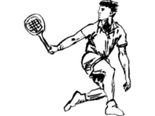 Sticker Custom Preview Image #122193 Sports Line Art Tennis04