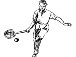 Sticker Custom Preview Image #122199 Sports Line Art Tennis10