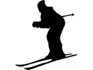 Sticker Custom Preview Image #123278 Sports Silhouettes Skier04