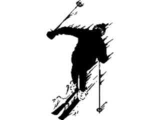 Sticker Custom Preview Image #123279 Sports Silhouettes Skier05