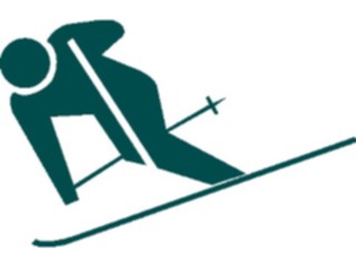 Sticker Custom Preview Image #123280 Sports Silhouettes Skier06