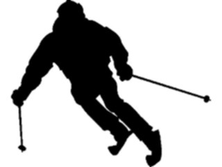 Sticker Custom Preview Image #123282 Sports Silhouettes Skier08