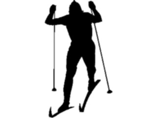 Sticker Custom Preview Image #123288 Sports Silhouettes Skiing Cross Country2