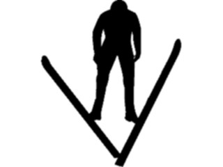 Sticker Custom Preview Image #123289 Sports Silhouettes Skiing Jumper