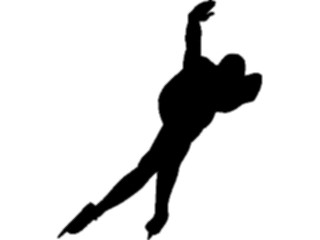 Sticker Custom Preview Image #123312 Sports Silhouettes Speed Skating2