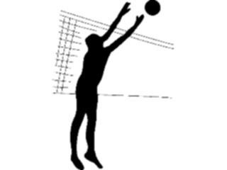 Sticker Custom Preview Image #123403 Sports Silhouettes Volleyball3