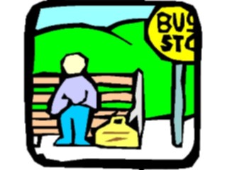 Sticker Custom Preview Image #130410 Transportation Cartoons Bus Stop