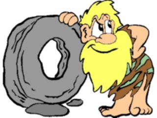 Sticker Custom Preview Image #130586 Transportation Cartoons Cavemanwith Rock Wheel2