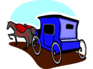 Sticker Custom Preview Image #130649 Transportation Cartoons Horse Buggy